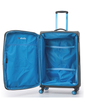 Βαλίτσα υφασμάτινη Μεγάλη DIELLE 30/70 79x48x31/34 cm Ανθρακί